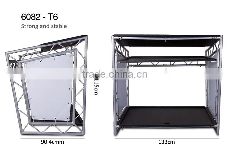 low price aluminum portable dj booth exhibition booth design