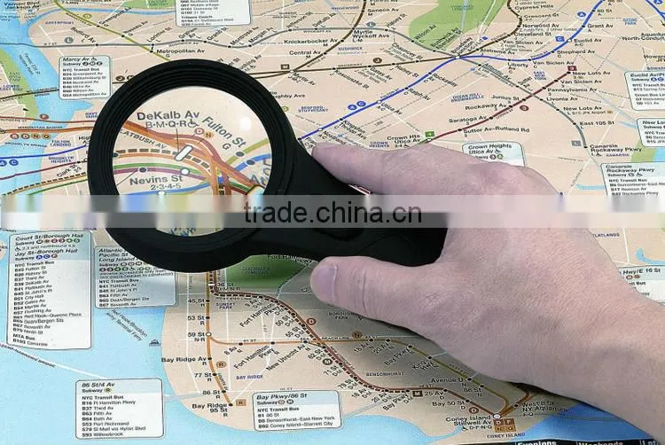 Super Bright 10LED 4X Glass Material LED light Magnifying Glass For Reading