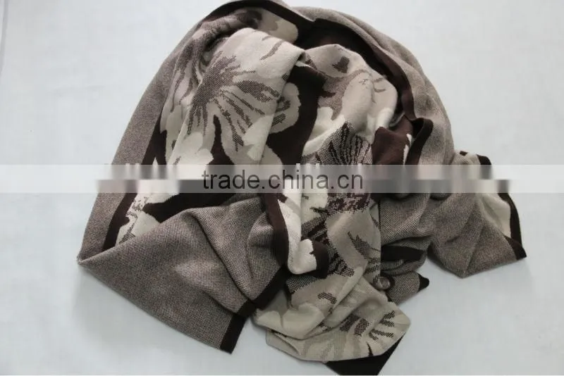 100%cashmere square knitted blankets