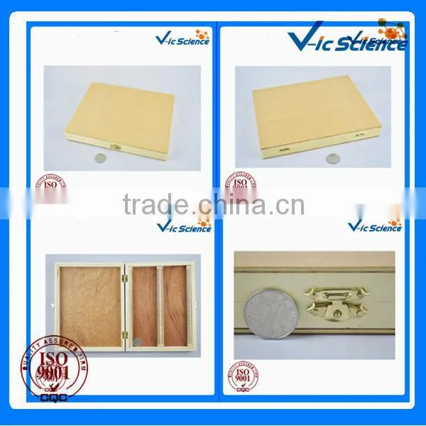 100 Pcs prepared wooden microscope slides boxes