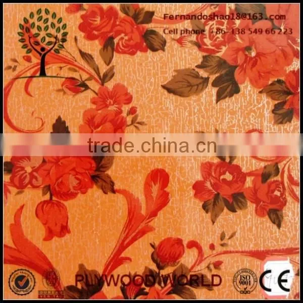 Export all kinds of flower designs polyester plywood