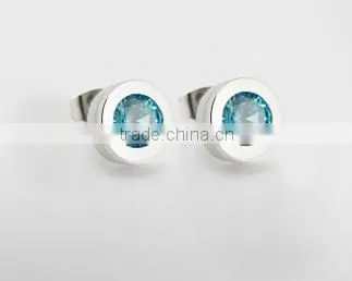 white ceramic stainless steel earrings for christams gift