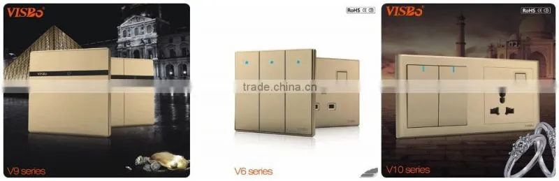 High quality 10A 250V DC Isolator Switch 4 gang 1 way switch