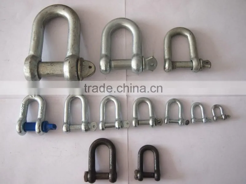 adjustable iron steel u-bolt chain shackle us.d shackle, anchor shackle