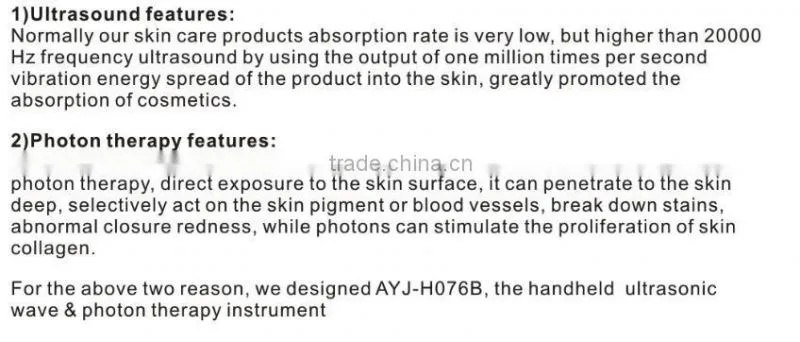 wrinkle removal ultrasound skin lifting beauty device massage AYJ-H076B