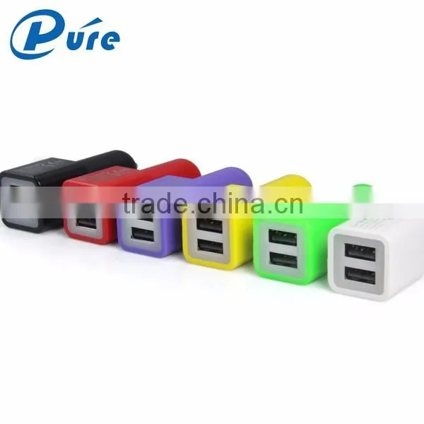 CE FCC ROHS Approved 2.4A/3.1A Quick Charge Car Charger 2 USB Port ABS+PC Material For iPhone 6 iPad Samsung