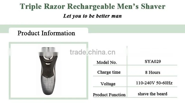 cheap price electric rechargeable AC shaver led light 3heads man home use shaver