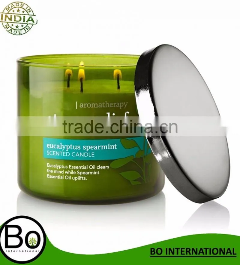 Aromatherapy Stress Relief 3-Wick Candle, Eucalyptus Spearmint