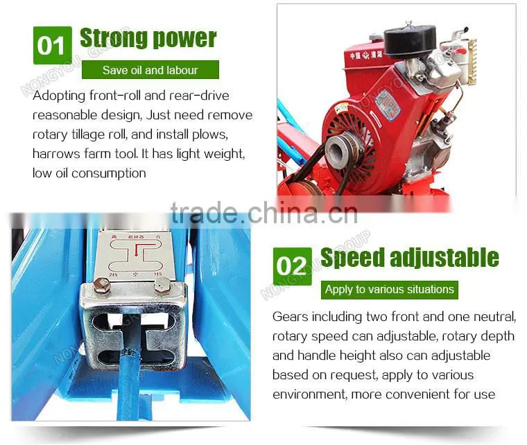 Factory Direct Sale Small Tiller Rotary Cultivators Factory Quality Hand Rotary Tiller 5.0KW Power 1WG-5