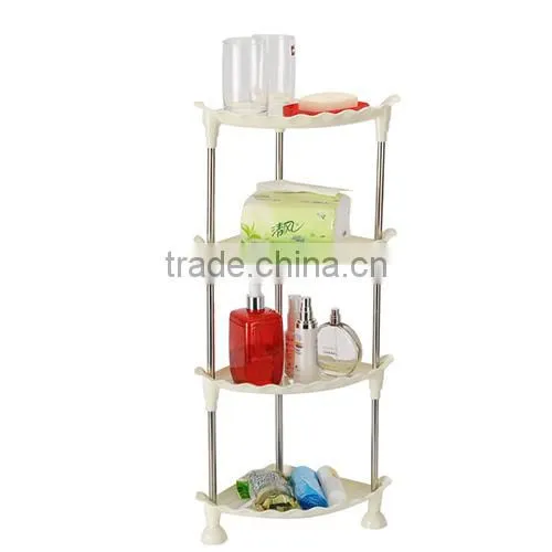 kitchen bathroom stainless steel storage rack/bathroom triangle corner storage rack 4 layers