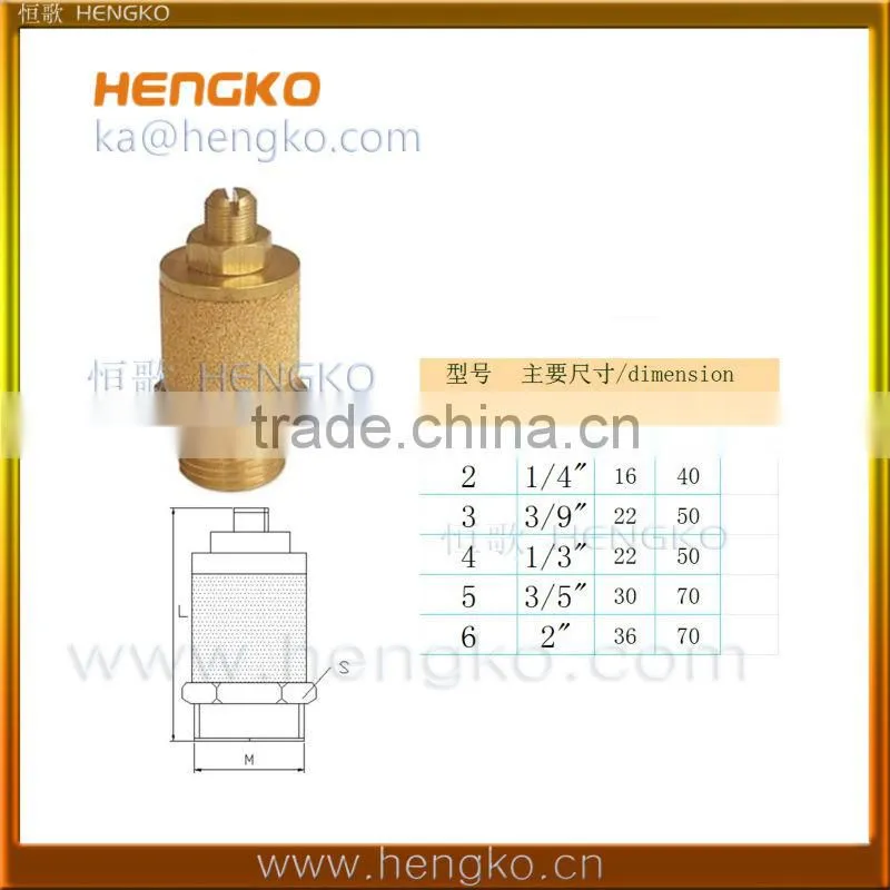 Silencer noise deadener copper pneumatic muffler