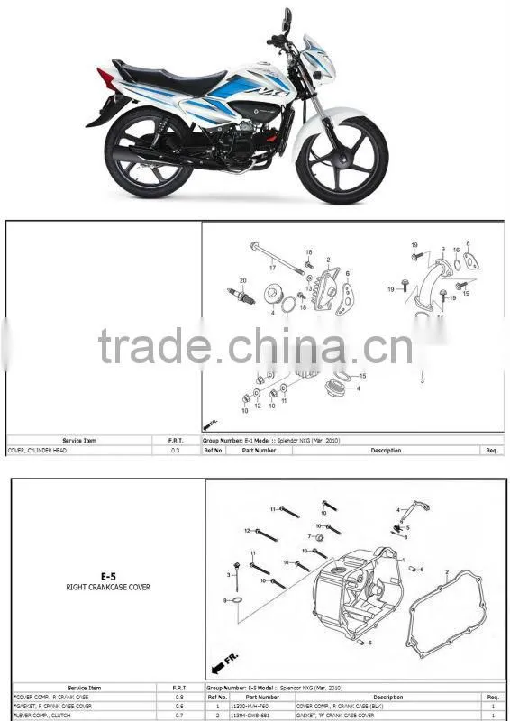 OEM High Quality Motorcycle super splendor parts