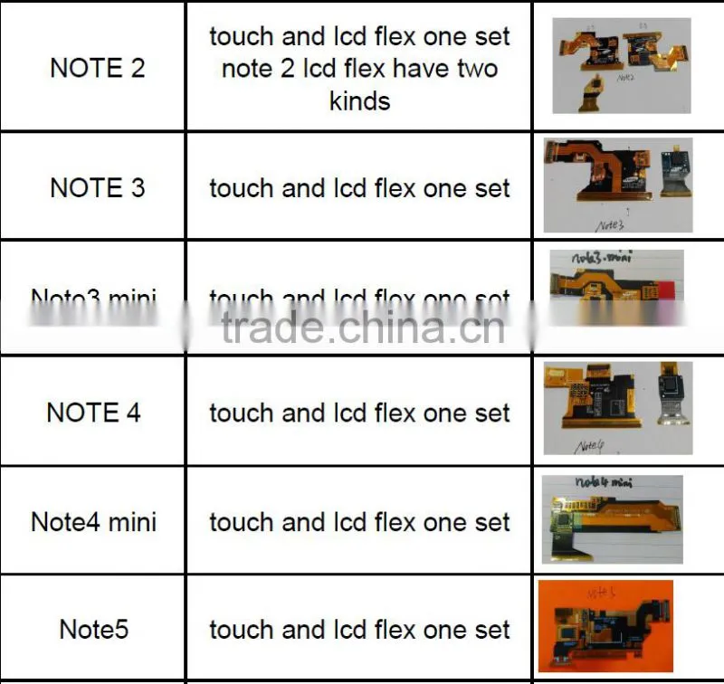 High quality Mobile Phone Flex Cables !one set touch and lcd flex cable for samsung galaxy j7