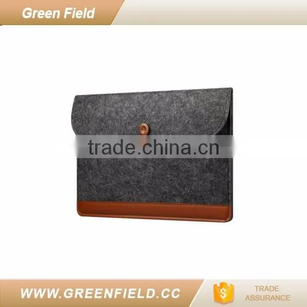 Green Field dark grey felt bag laptop sleeve bag