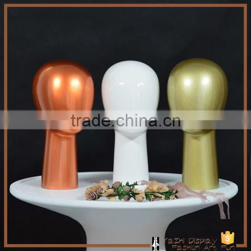 Abstract egg fabric mannequin head for hat wig display