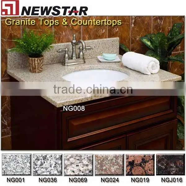 One piece bathroom sink and countertop
