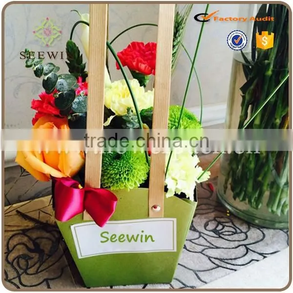 2017 hot sale gilding organza flower bag for cut flowers