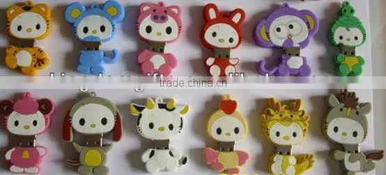 Hotselling silicone USB keychain