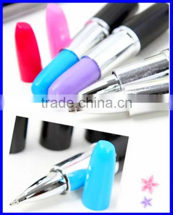 plastic lipstick ball point pen