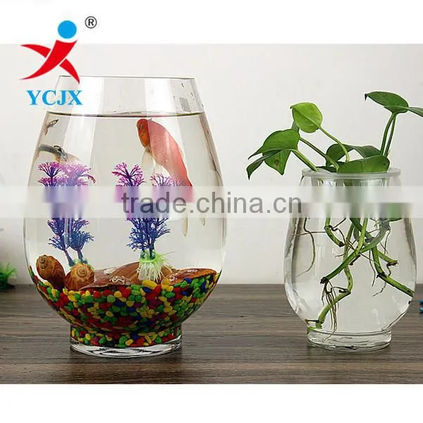 Home Decoration Clear Round Glass Fish Tank / Fish Bowl wholesale