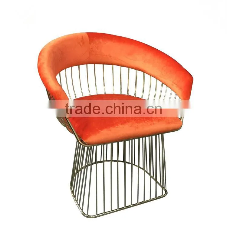 OEM metal chair frames hot sale beauty dining room metal wire chair