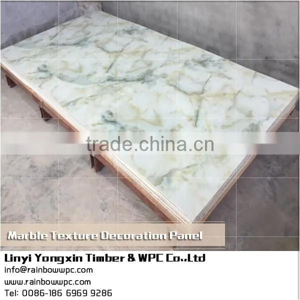 marble texture waterproof WPC board / panel with PVC film for interior decoration BIfrost brand