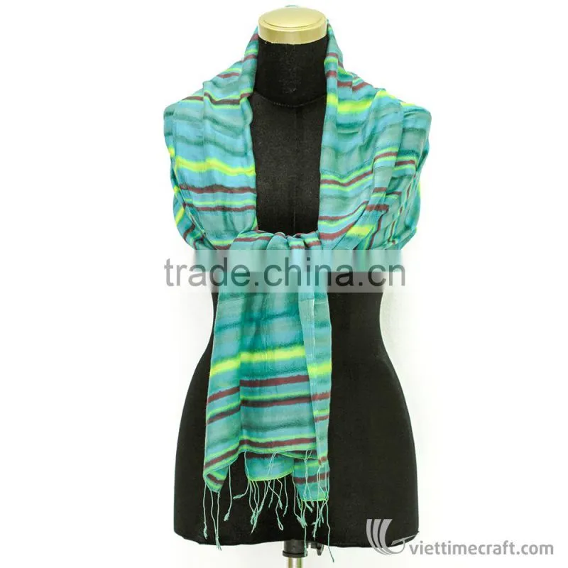 HOT SALE 30%!!!Customized raw pure silk scarf, Silk Scarves Manufacturer Vietnam, 100% pure silk