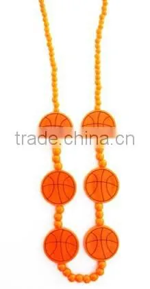 Mardi Gras latest design flashing LED basketball beads necklace