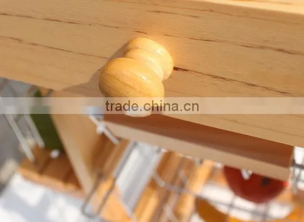 FACTROY SALING!!! wooden kitchen trolley with TWO metal wire brackets