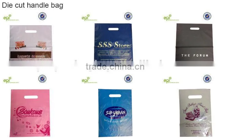 Degradable Plastic T-shirt bag with tailor made logo