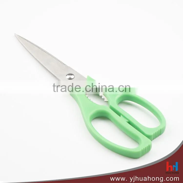 9" Stainless Steel Muliti Functional Nut Cracker Kitchen Scissors With Plastic Handle