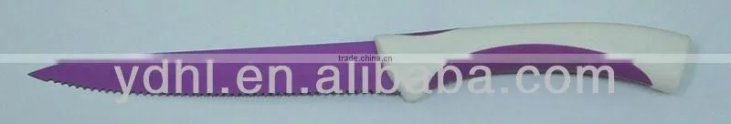 Color coated serrated steak knife