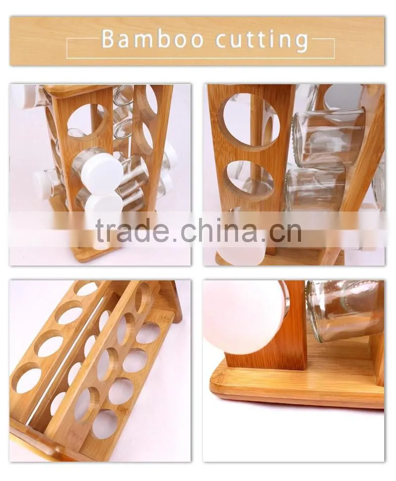 China manufacture professional bamboo spice rack
