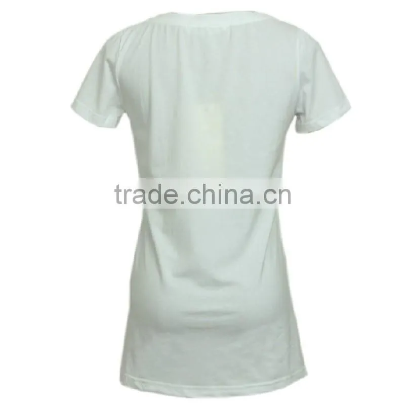 cotton/spandex cute short sleeve knitting garment with print for young lady