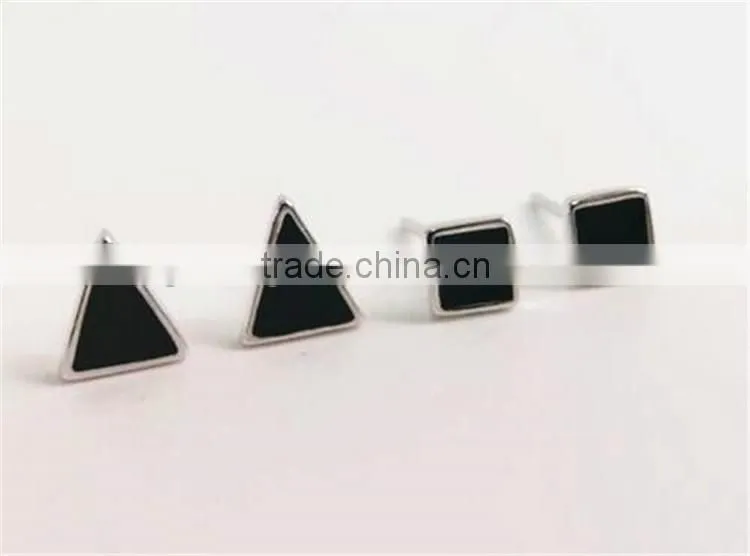 Fashion 925 Sterling Silver CZ Classical Shaped Earrings