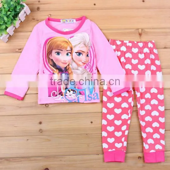 Wholesale hot sell popular Kids Frozen pajamas, frozen elsa dress wholesale