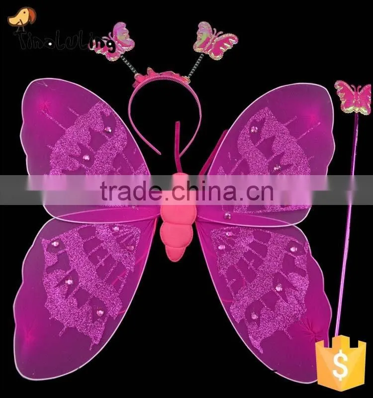 new arrival wholesale girls fairy wings cheap wing sets