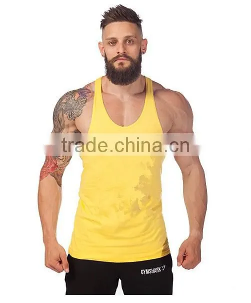 Men Cotton Stringer Bodybuilding Equipment Fitness Plain Gym Tank Top shirt Wholesale Solid Singlet Y Back Sport clothes Vest