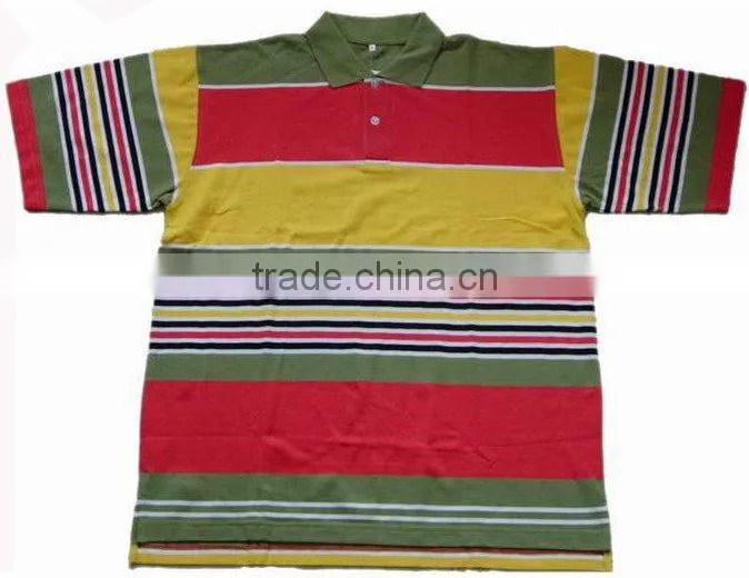 fashion stripe pique polo shirts for men & women