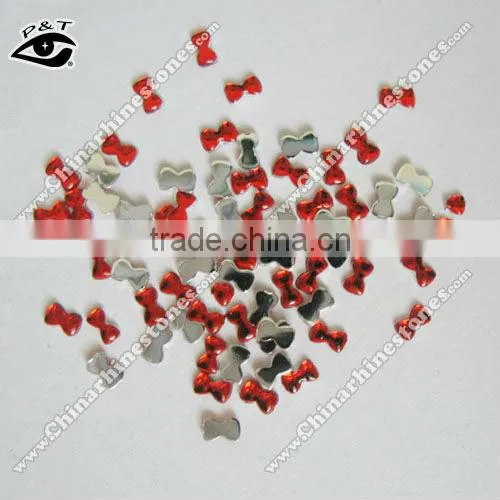Different acrylic rhinestone nail shapes heart pink color for nail art craft decoration