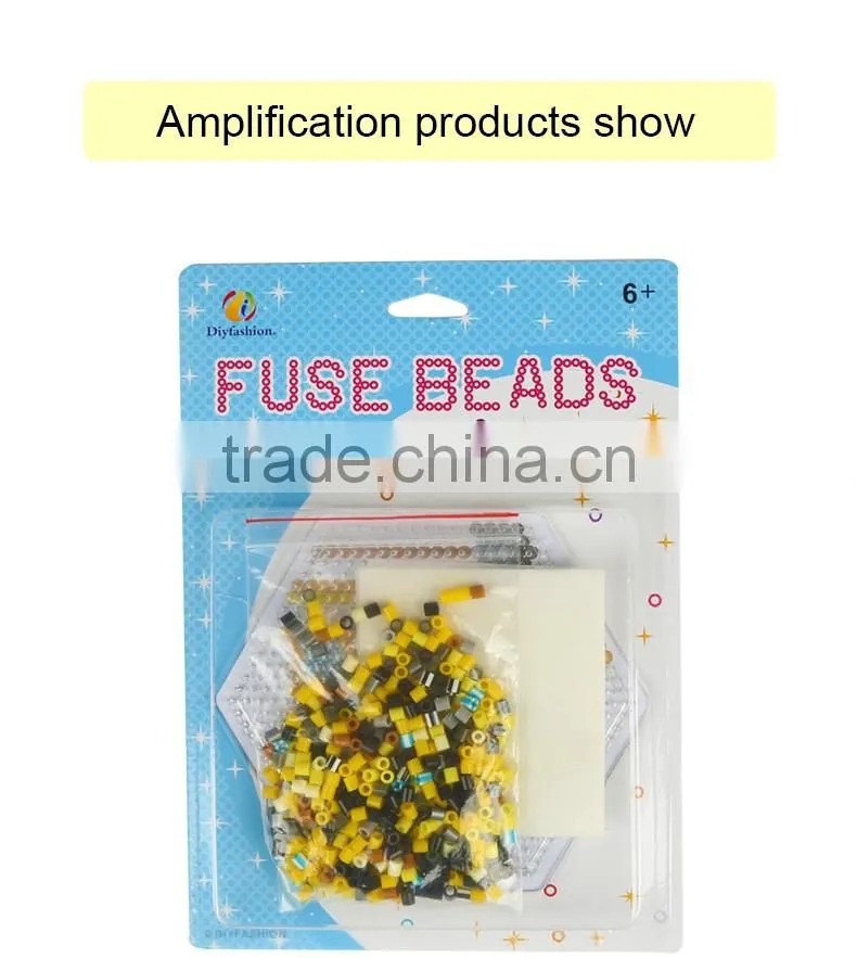 Diyfashion 5mm mini hama perler beads set with pegboard iron paper and twezzer fuse beads toys for kids 18017