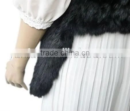 YRFUR YR016 Various Color Available Fur Vest/Cropped Hand Knit Rabbit Fur Vest