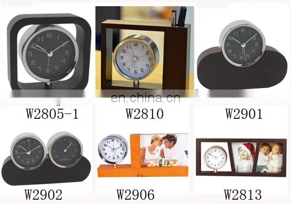 wooden combination photo frame wedding gift clock (W2906)