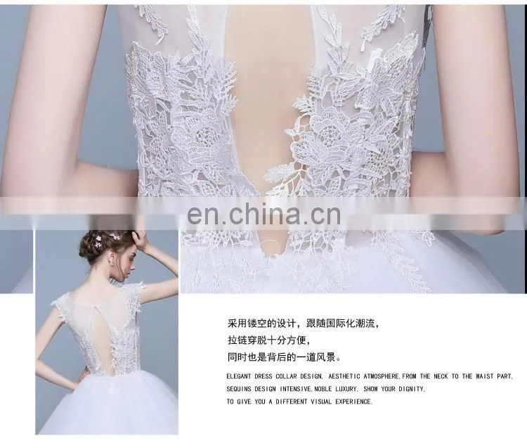 HS1604 Vintage Lace Applique Sheer Wedding Dresses 2017 Elegant Court Train Ruched Tulle Plus Size Bridal Gowns Custom Made