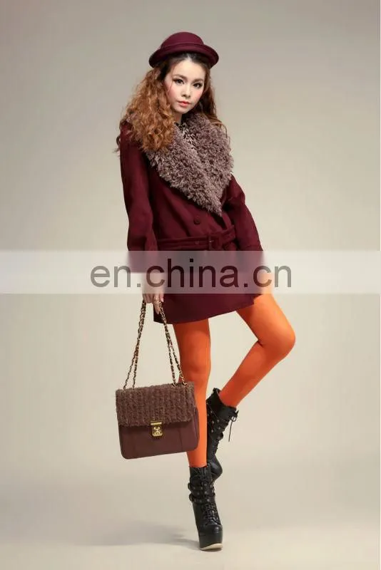 Paris vintage women's fur collar coats