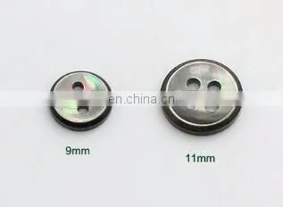 Cheap 10mm 4 holes tiny white and black natural shell buttons for clothes