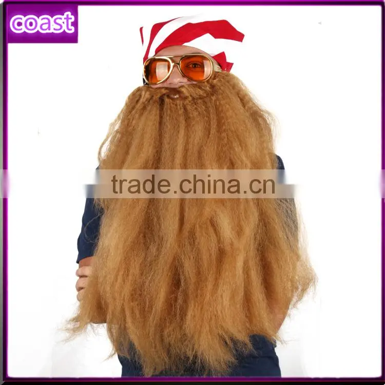Fancy synthetic party cosmetic fake mustache beard for sale