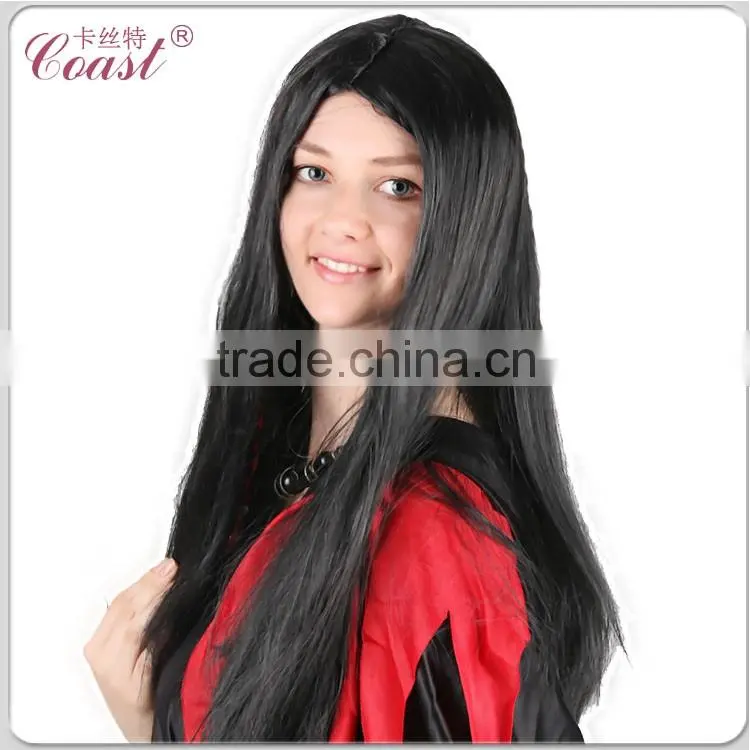 black synthetic cheap wholesale party wigs