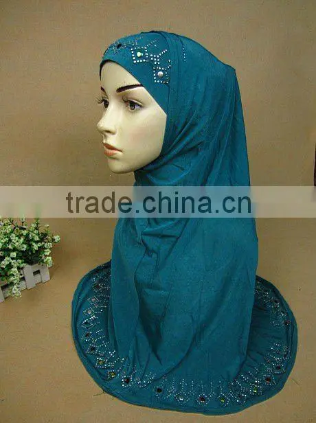 A416 Newest colorful crystal/sequin 70*60cm 2pcs HIJAB