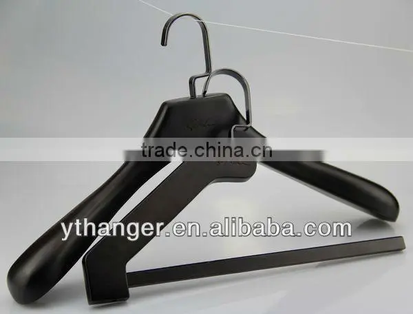 SW88 brand garment clothes hanger luxury black wood suits hanger